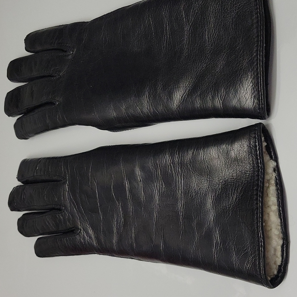 Coach Leather Gloves with Shearling lining